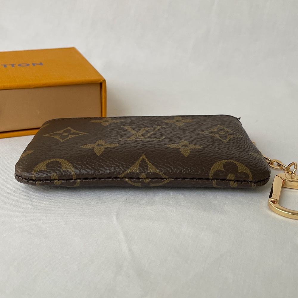 Louis Vuitton Monogram Canvas Key Pouch Coin Purse Pochette Cles Brown - Picture 4 of 10